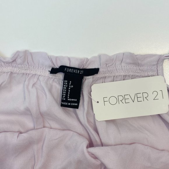 NWT Forever 21 Light Crop Top Seashell Pink - Picture 3 of 3